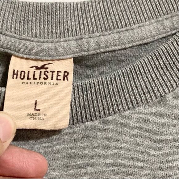HOLLISTER HCO Huntington Beach Pier California Gray Grey Youth Inisex Large - Picture 7 of 14
